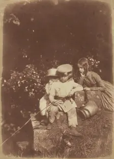 At the Minnow Pool, 1843-1847. Creators: David Octavius Hill, Robert Adamson