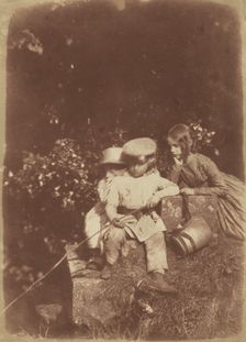 At the Minnow Pool, 1843-1847. Creators: David Octavius Hill, Robert Adamson