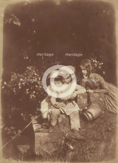 At the Minnow Pool, 1843-1847. Creators: David Octavius Hill, Robert Adamson.