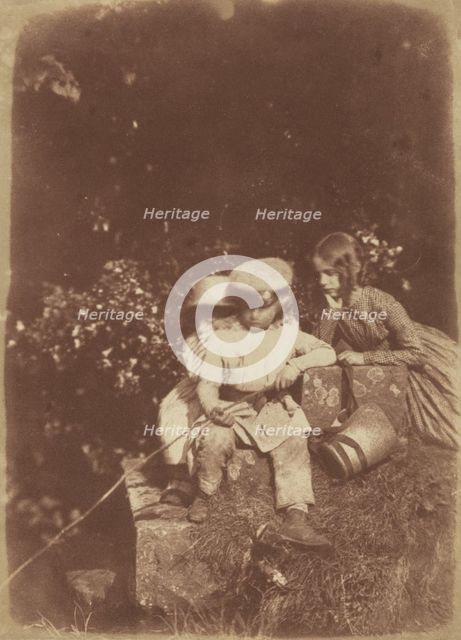 At the Minnow Pool, 1843-1847. Creators: David Octavius Hill, Robert Adamson.