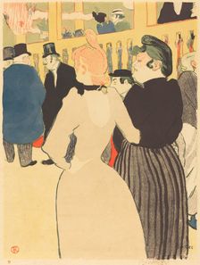 At the Moulin Rouge, la Goulue and Her Sister (Au Moulin Rouge, la Goulue et sa soeur)), 1892. Creator: Henri de Toulouse-Lautrec