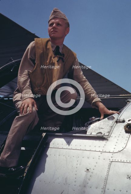 At the Naval Air Base, Corpus Christi, Texas, 1942. Creator: Howard Hollem.