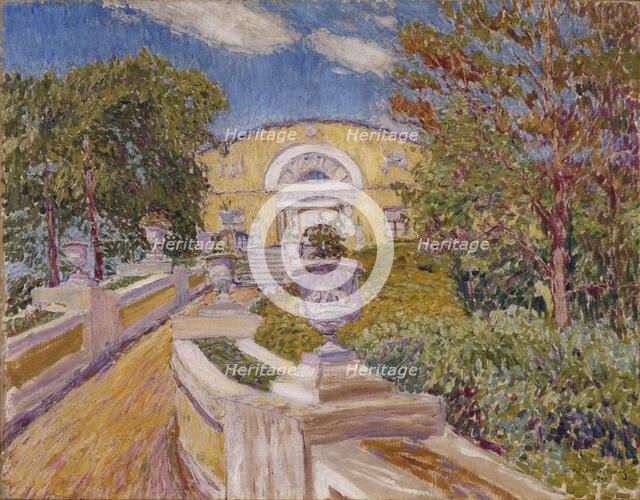 At the Naydenov Estate. Moscow, 1914. Artist: Perepletchikov, Vasili Vasilyevich (1863-1918)