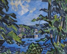 At the Otava River, 1930. Artist: Špála, Václav (1885-1946)