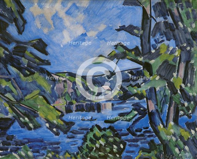 At the Otava River, 1930. Artist: Špála, Václav (1885-1946)