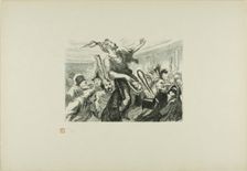 At the Opera Ball - Lent - Long live the smartly dressed crowd!, 1868, printed 1920. Creator: Etienne Carjat