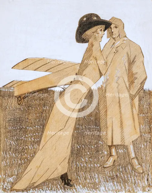 At the airport. Creator: Juan Gris.