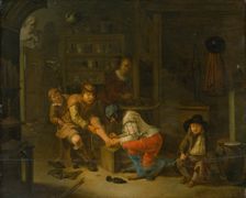 At the Apothecary, 1656. Creator: Lundens, Gerrit (1622-1686)