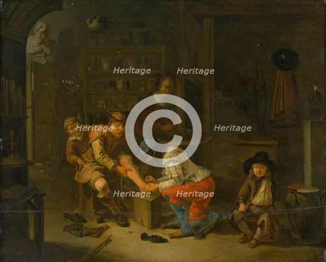 At the Apothecary, 1656. Creator: Lundens, Gerrit (1622-1686).