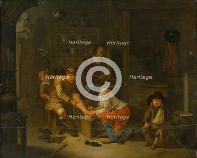 At the Apothecary's, 1656. Creator: Gerrit Lundens.