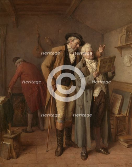 At the Art Dealer, 1873. Creator: Jean-Baptiste Madou.