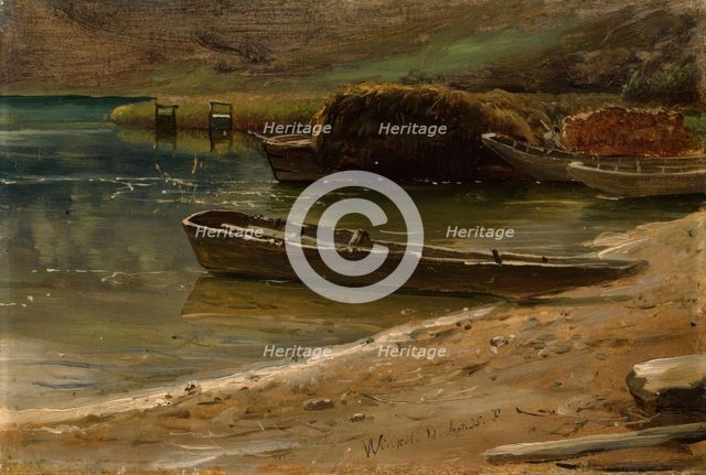 At the Bank, Winkel in Switzerland, 1835. Creator: Thomas Fearnley.