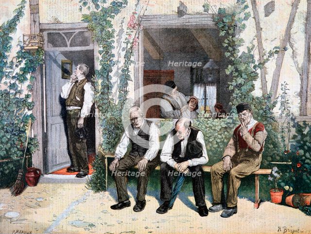'At the Barber's', 1895. Creator: F Meaulle.