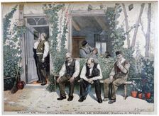 At the Barbers 1895. Creator: Henri Brispot