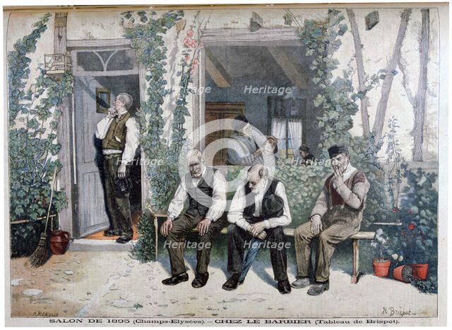 'At the Barbers', 1895. Creator: Henri Brispot.