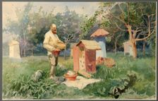 At the bee yard, 1890. Artist: Samokish-Sudkovskaya, Elena Petrovna (1863-1924)