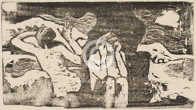 At the Black Rocks (Aux roches noires), in or after 1895. Creator: Paul Gauguin.