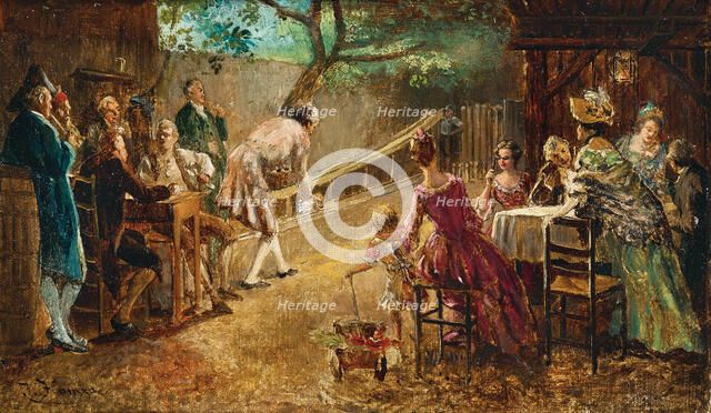 At the bowling alley. Creator: Hamza, Johann (1850-1927).