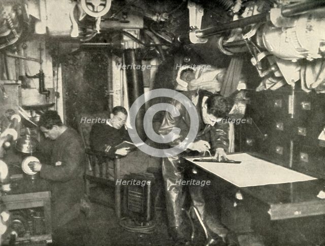 'At the Bottom of the Sea. In the wardroom of a submarine', (1919). Creator: Unknown.