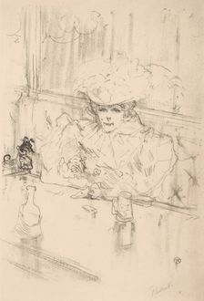 At the Brasserie Hanneton, 1898., 1898. Creator: Henri de Toulouse-Lautrec