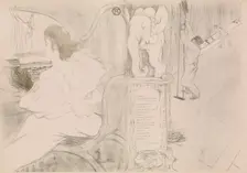 At the Curtain (Au rideau), 1895., 1895. Creator: Henri de Toulouse-Lautrec