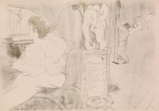 At the Curtain (Au rideau), 1895., 1895. Creator: Henri de Toulouse-Lautrec