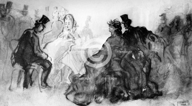 'At the Cabaret', 19th century, (1930).Artist: Constantin Guys