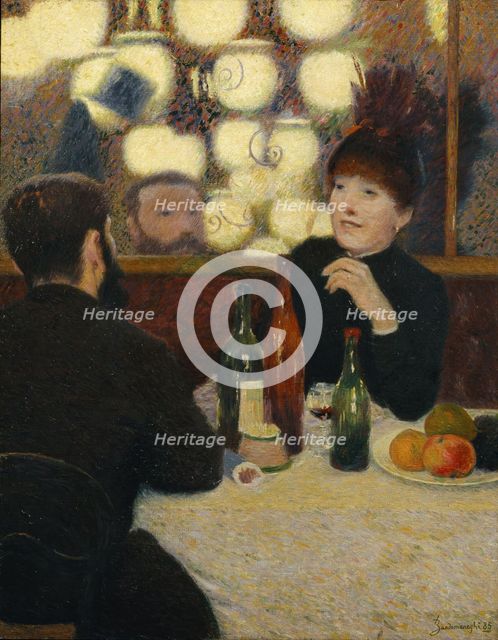 At the Café de la Nouvelle Athènes.