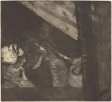 At the Cafe des Ambassadeurs (Aux Ambassadeurs), 1879/1880. Creator: Edgar Degas