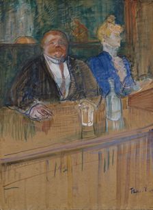 At the Cafe. The Customer and the Anemic Cashier. (Au café: le patron et la caissière chlorotique)
