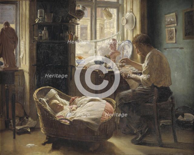 At the China Repairer's, 1891. Creator: Tornøe, Wenzel (1844-1907).