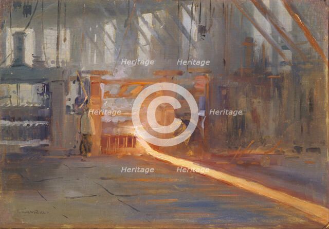 At the Chusovoy Metallurgical Plants. Artist: Kasatkin, Nikolai Alexeyevich (1859-1930)