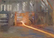At the Chusovoy Metallurgical Plants. Artist: Kasatkin, Nikolai Alexeyevich (1859-1930)
