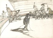 At the Circus: Free Horses, 1899. Creator: Henri de Toulouse-Lautrec