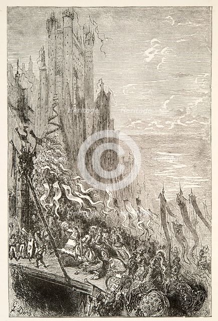 At the City of the Countess of the Fountain, from Stories of the Days of King Arthur by Charles Henr