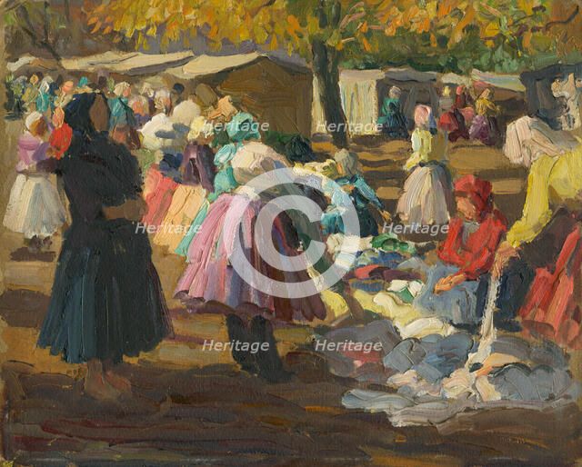 At the clothes market I, 1928. Creator: Teodor Jozef Mousson.