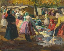 At the clothes market I, 1928. Creator: Teodor Jozef Mousson