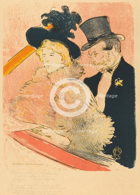 At the Concert (Au concert), 1896. Creator: Henri de Toulouse-Lautrec.