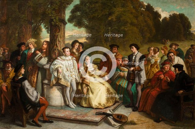 At the Court of Margaret of Austria, 1854. Creator: Lies, Joseph Henri Hubert (1821-1865).