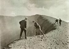 At the Crater's Brink, Asama-Yama 1910. Creator: Herbert Ponting