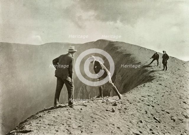 'At the Crater's Brink, Asama-Yama', 1910. Creator: Herbert Ponting.