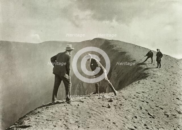 'At the Crater's Brink, Asama-Yama', 1910. Creator: Herbert Ponting.