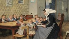 At the crèche I, 1890. Creator: Anker, Albert (1831-1910)
