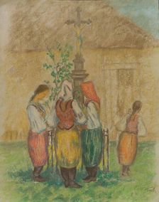 At the cross, around 1939. Creator: Stefan Polkorab