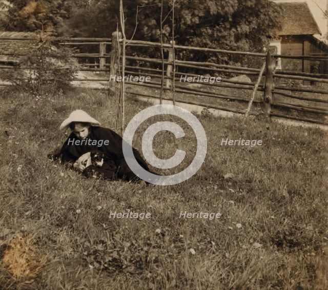 At the dacha [country house], between 1905 and 1915. Creator: Sergey Mikhaylovich Prokudin-Gorsky.