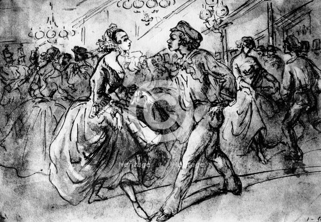 'At the Dance', 19th century, (1930).Artist: Constantin Guys