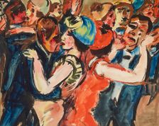 At the Dance 1 (Dance Party 1), 1924. Creator: Pechstein, Hermann Max (1881-1955)