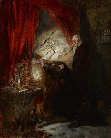 At the Deathbed, 1876. Creator: Maurycy Gottlieb