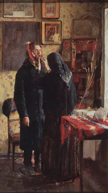 At the dentist. Artist: Meshkov, Vasili Nikitich (1868-1946)