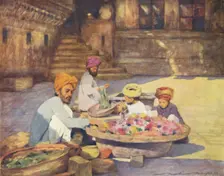 At the Door of the Temple 1905. Artist: Mortimer Luddington Menpes